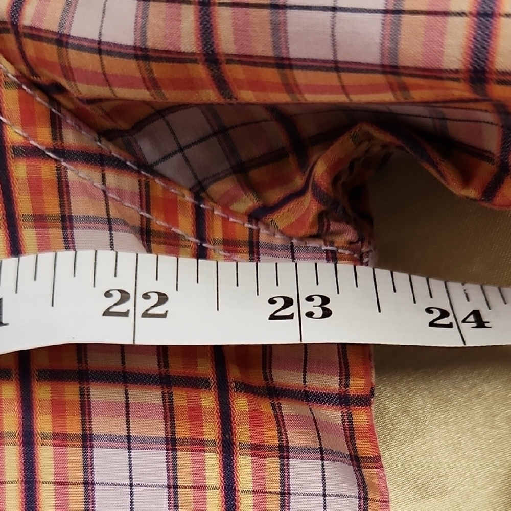 Tommy‎ Bahama Men's Orange Plaid Shirt | Sz: Med - Picture 15 of 16